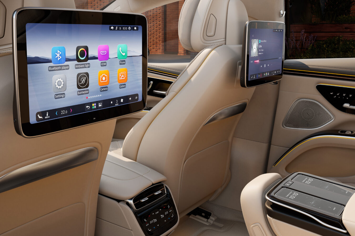 Pantallas de las plazas traseras Mercedes EQS