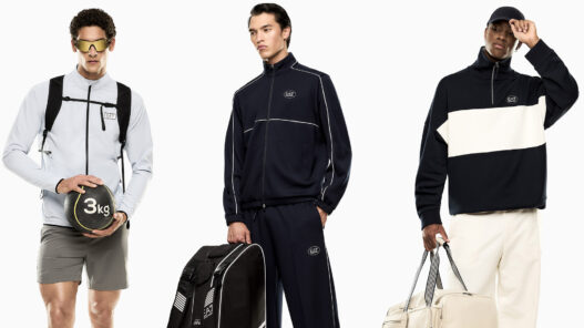 Colección EA7 Emporio Armani primavera verano 2026 con looks de training y accesorios deportivos