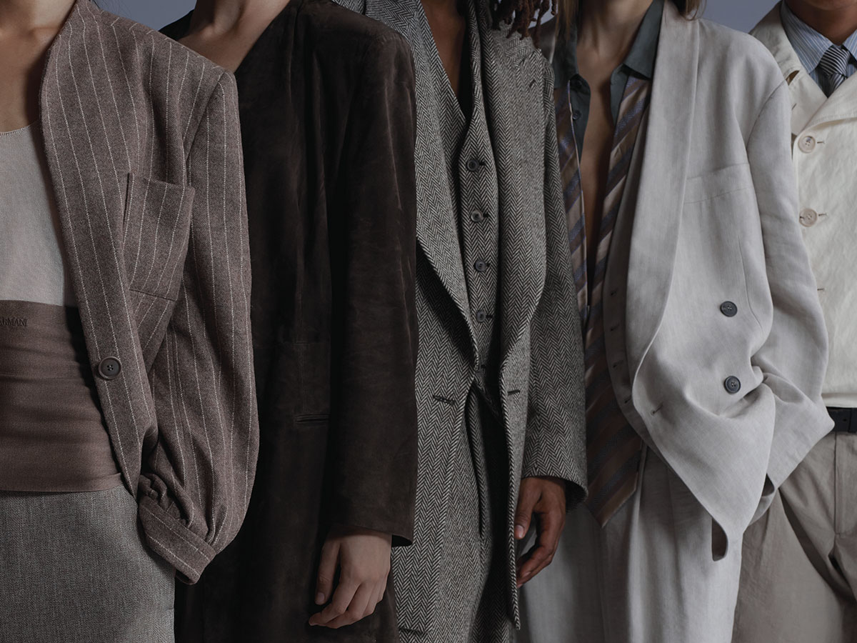 Selección de chaquetas de hombre y mujer de la colección Armani/Archivio entre 1979 y 1994