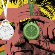 6 cosas que no sabías sobre la colaboración Audemars Piguet × Swatch y que explican su enorme éxito Colaboración Audemars Piguet x Swatch Royal Pop 2026 en versiones blanca y verde con fondo Pop Art