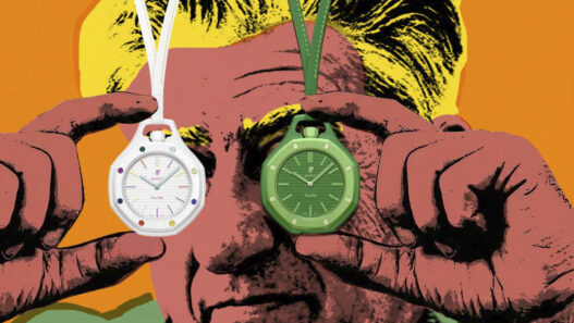 Colaboración Audemars Piguet x Swatch Royal Pop 2026 en versiones blanca y verde con fondo Pop Art