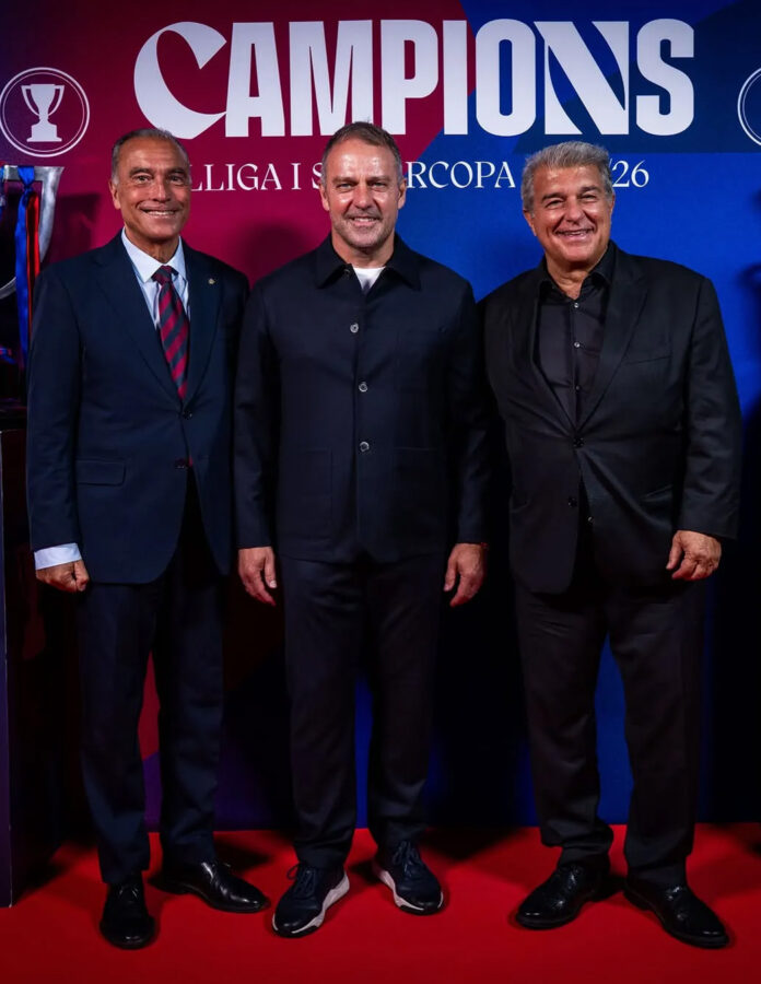 Joan Laporta y Rafa Yuste, en la cena de celebración del Barcelona