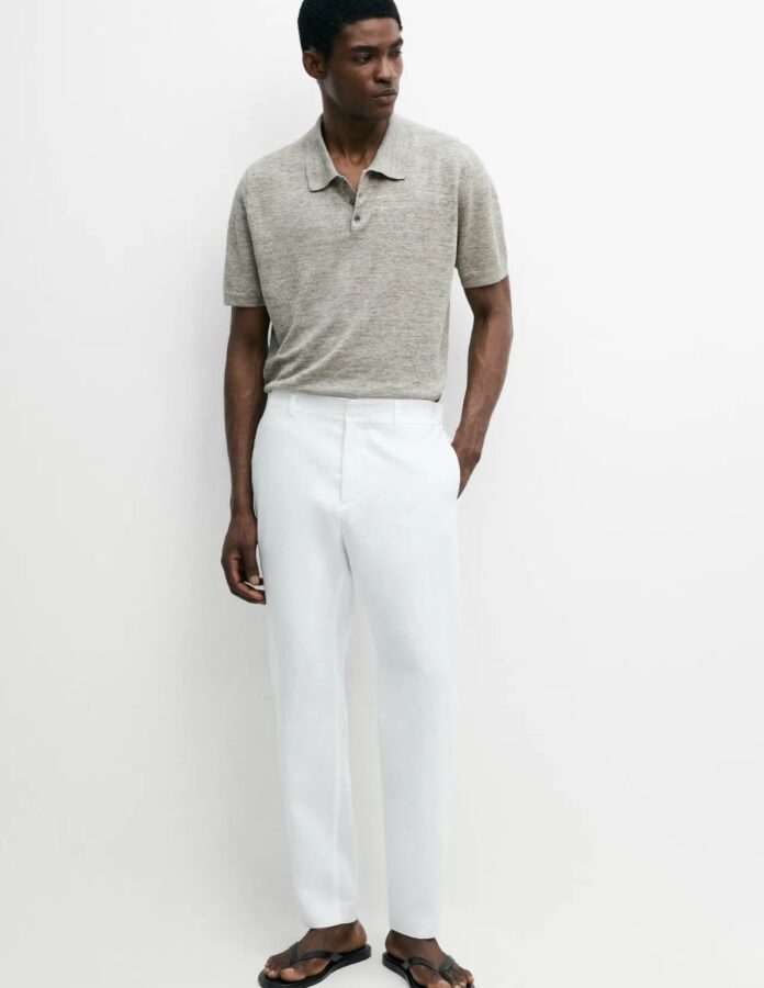 Pantalones blancos de Massimo Dutti