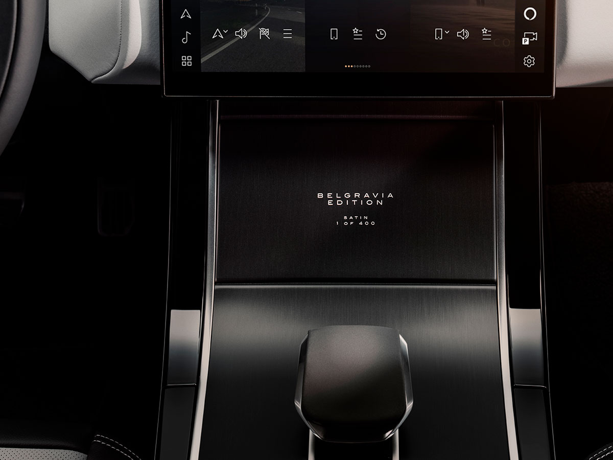Detalle del interior de Range Rover Belgravia Edition 2026