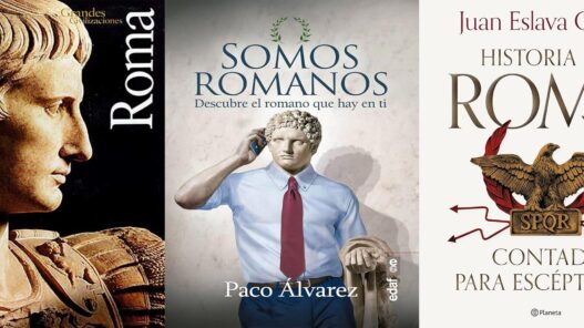 Portadas de algunos de los mejores libros sobre la antigua Roma