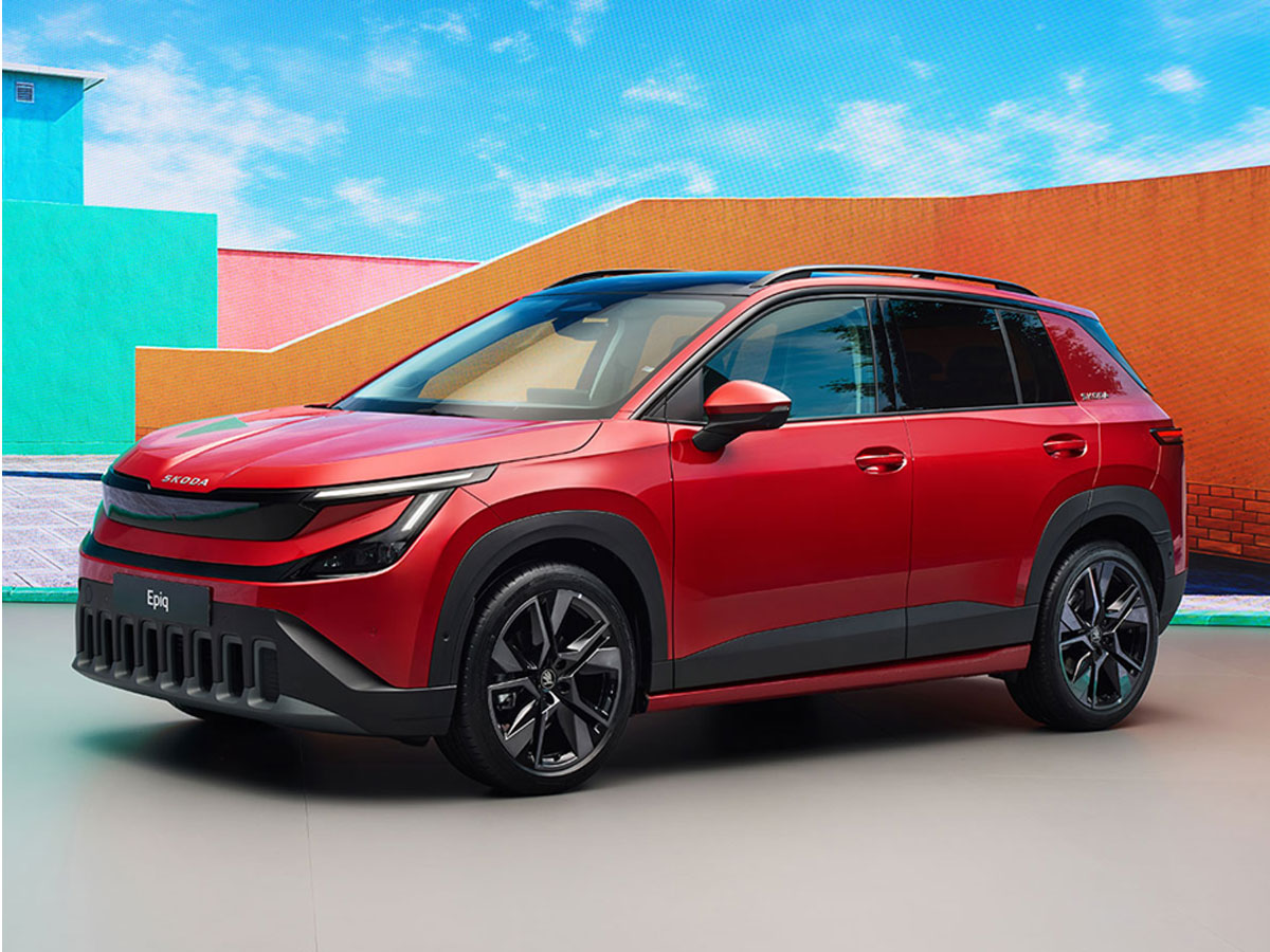 nuevo Skoda Epiq 2026 diseño exterior rojo