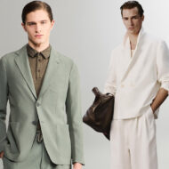 5 trajes de lino perfectos para sobrevivir a la ola de calor cuando ir en pantalón corto no es una opción Hombres vestidos con trajes de lino de diferentes colores