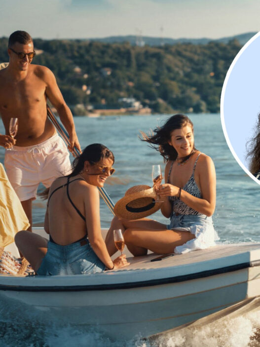 influencers disfrutando verano en barco y psicóloga Alejandra Ponce