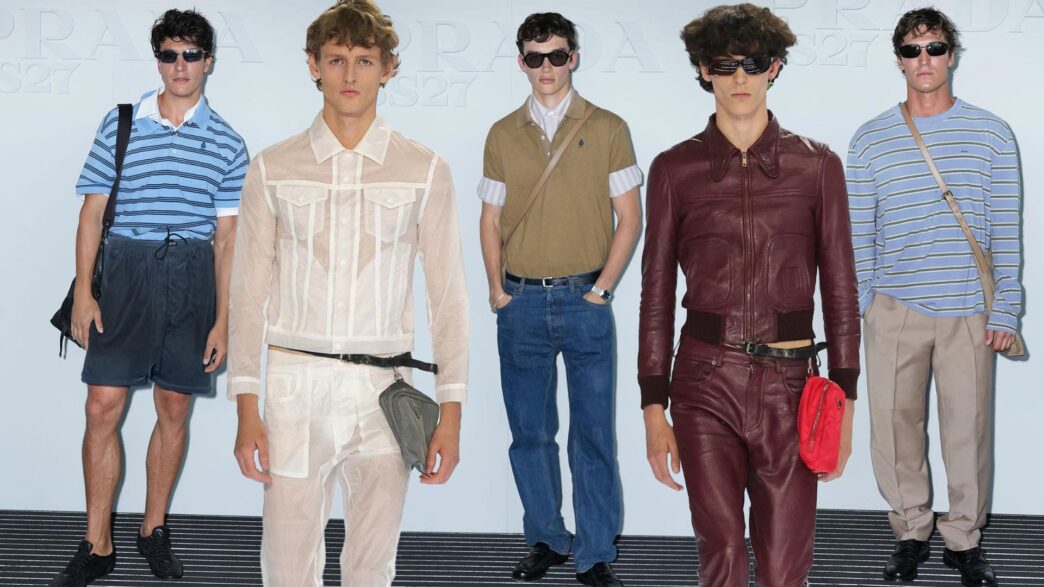 Collage famosos desfile Prada junio 2026