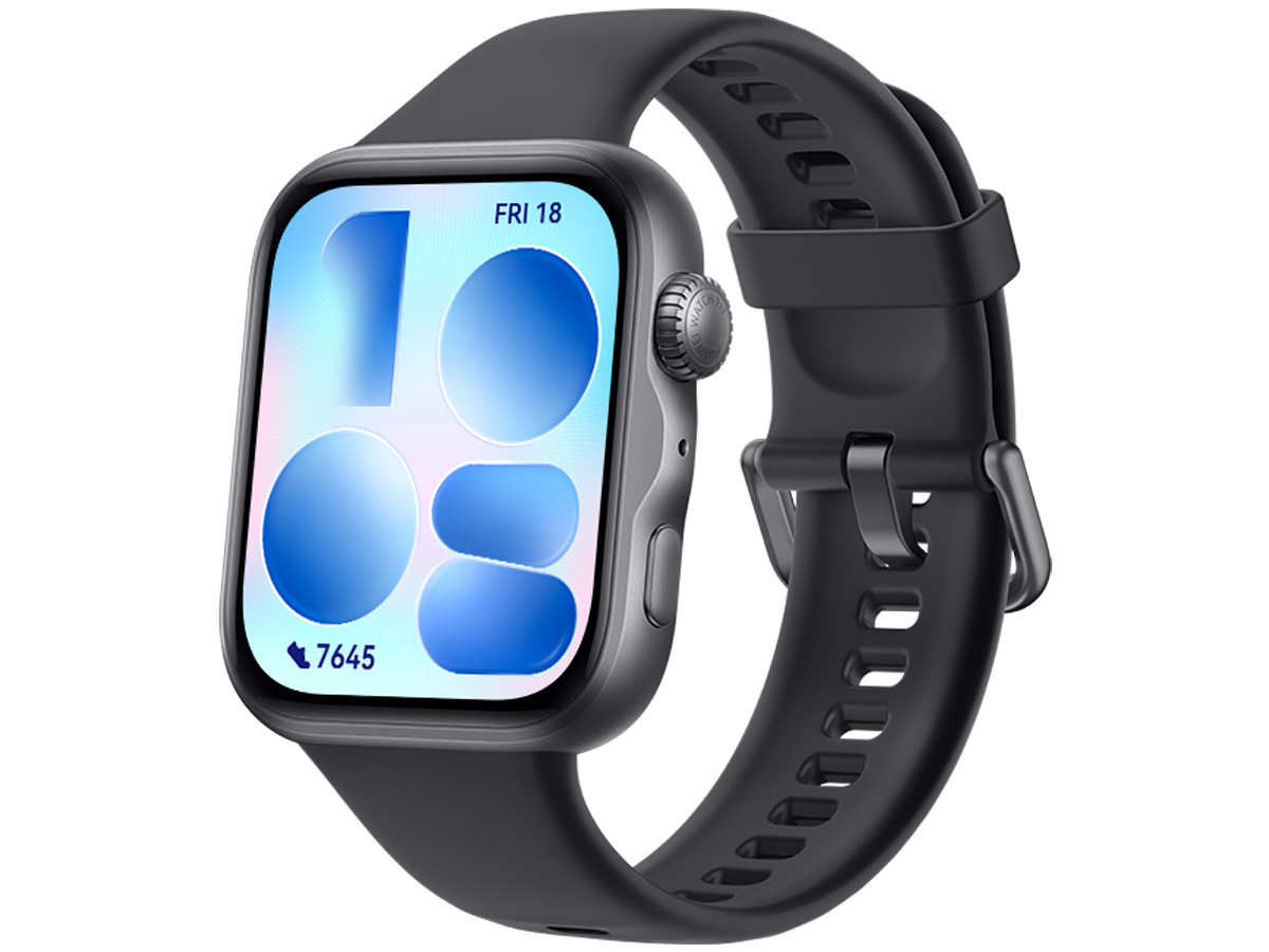 HUAWEI WATCH FIT 5 en negro con correa de silicona y pantalla AMOLED cuadrada
