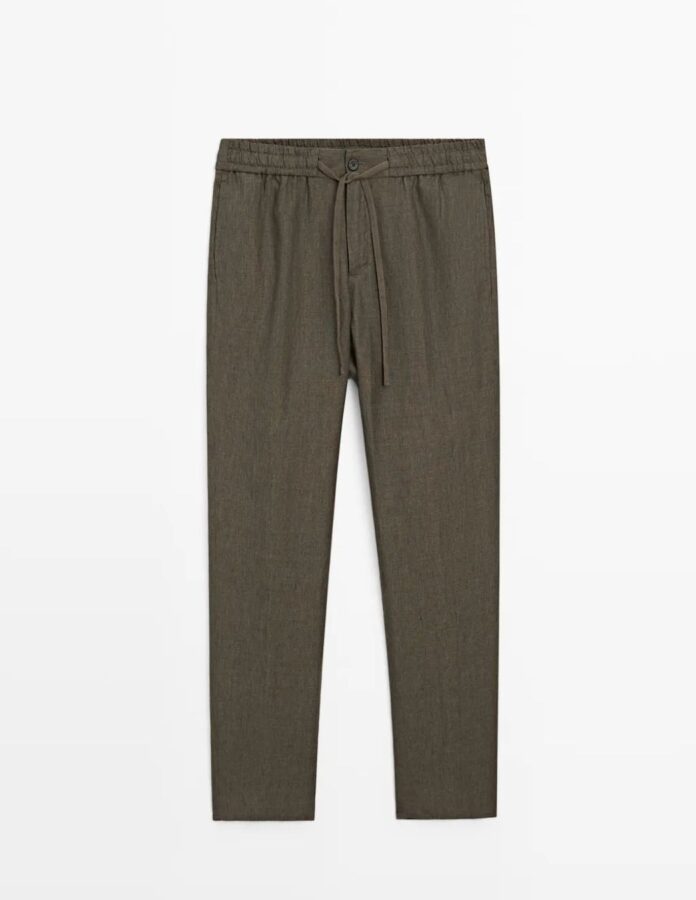 Pantalón verde jogger de Massimo Dutti