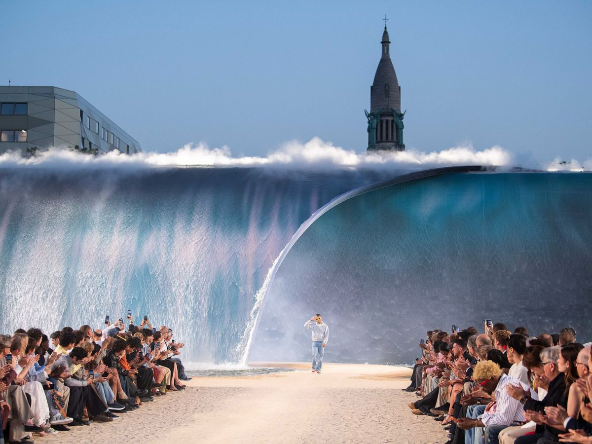 Pharrell Williams desfile Louis Vuitton primavera verano 2027 escenografía