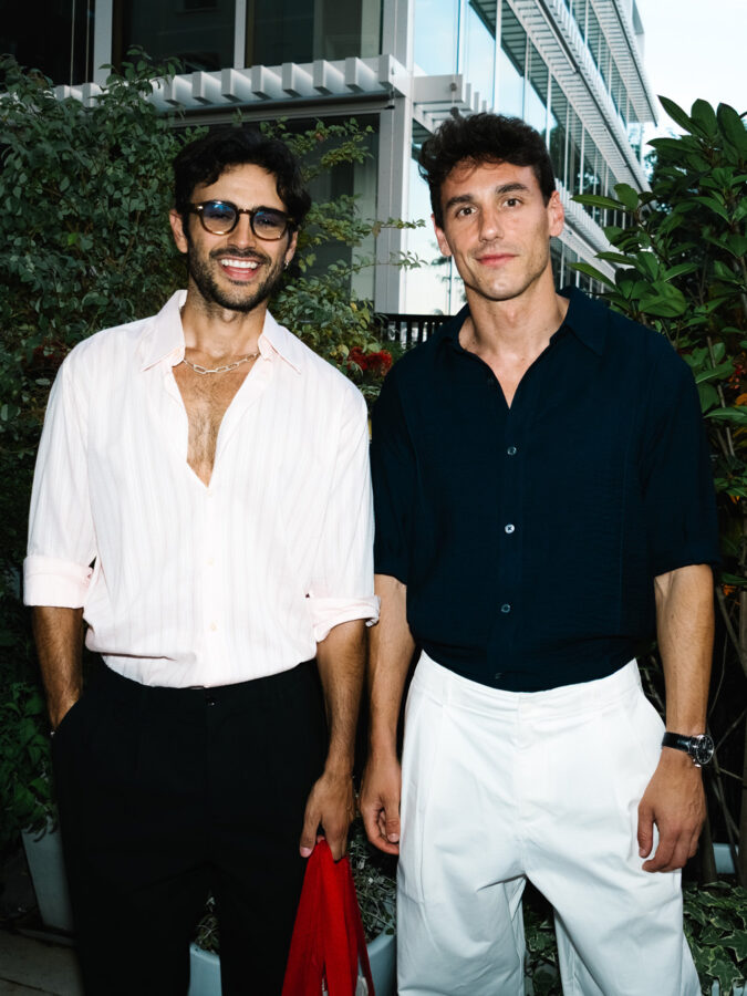El actor Rubén Bernal y el modelo Mariano Ontañón en la Fiesta Rísbel bienvenida verano Madrid Premium Party 2026