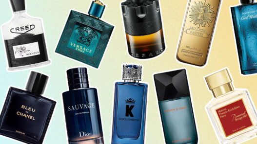 collage con los 10 perfumes de hombre más vendidos en 2026