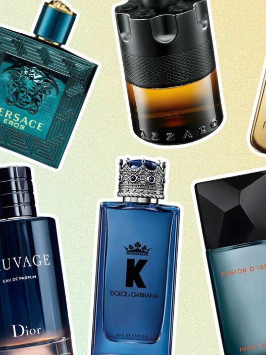 collage con los 10 perfumes de hombre más vendidos en 2026