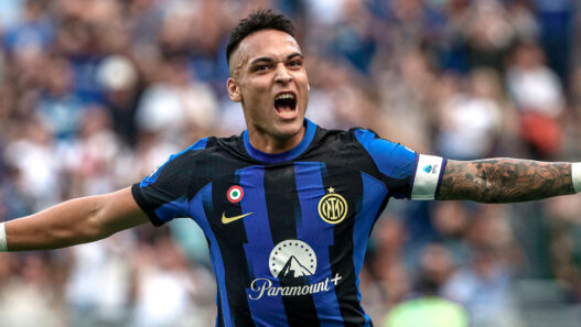 Lautaro Martinez durante un partido con el Inter de Milán