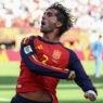 Ferran Torres celebra su gol en la final del Mundial 2026 entre España y Argentina con la camiseta de La Roja