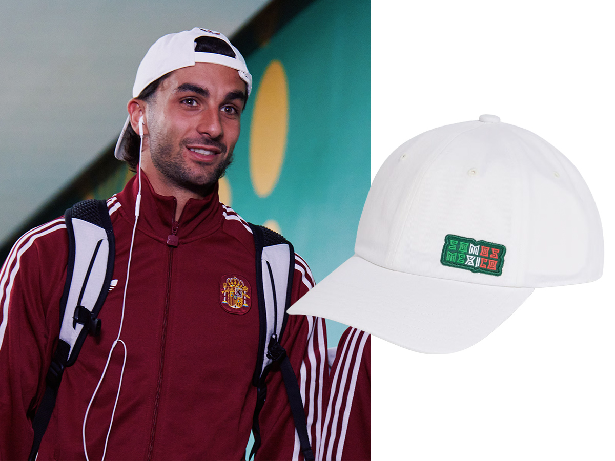Ferran Torres con gorra blanca adidas Mexico