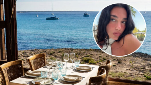 Restaurante Es Moli de Sal Formentera con Dua Lipa arriba en destacado