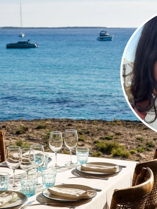 Restaurante Es Moli de Sal Formentera con Dua Lipa arriba en destacado
