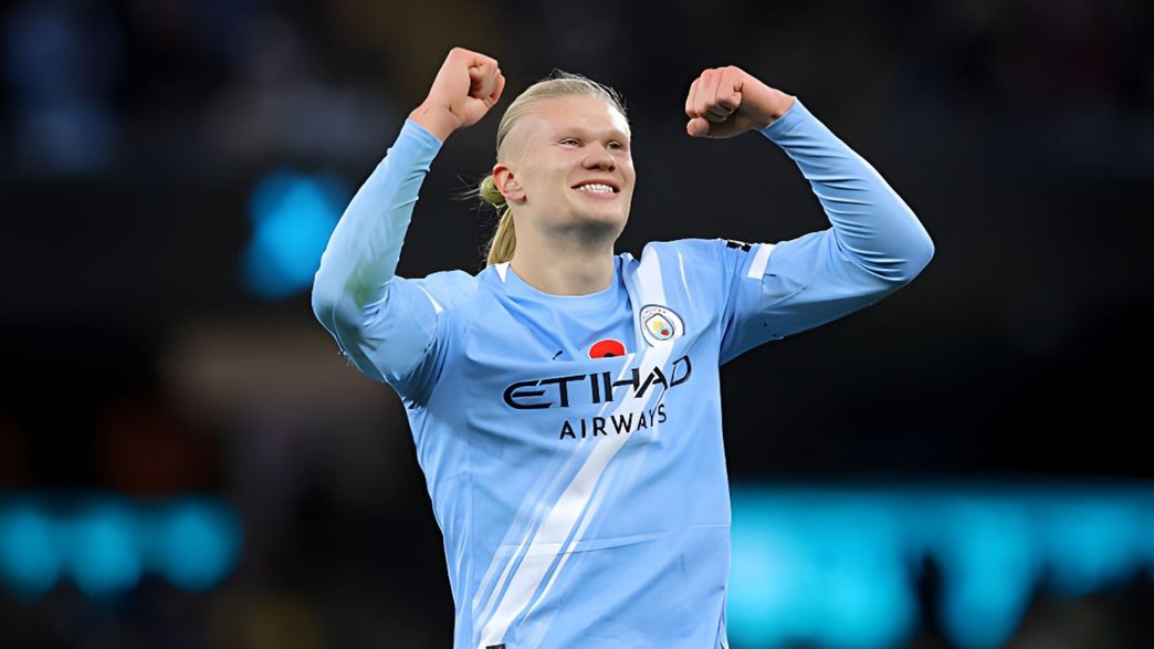 Erling Haaland celebra gol agosto 2026