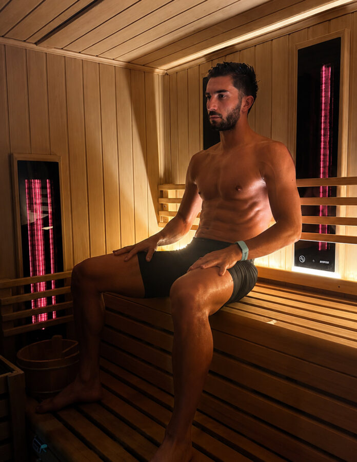 Ferran Torres en una sauna