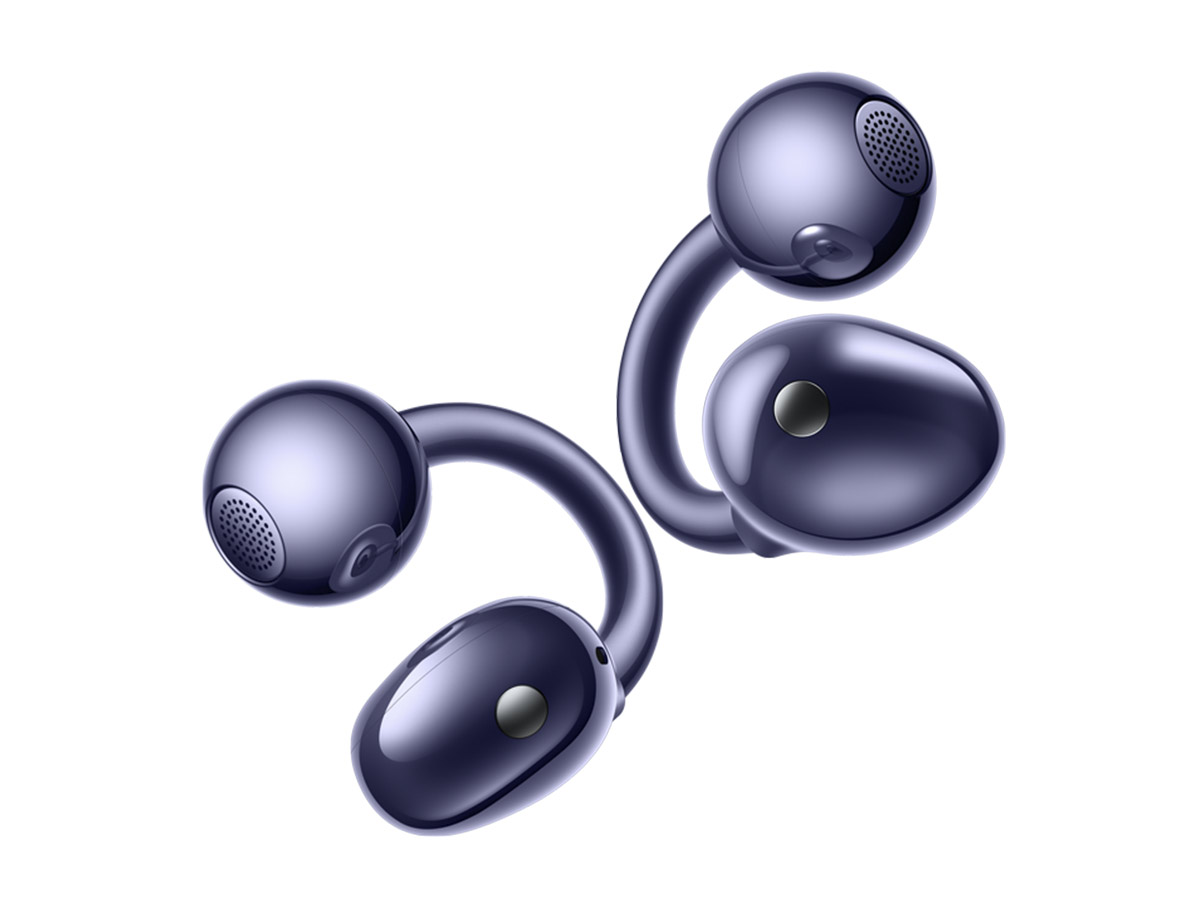 Auriculares open-ear Huawei FreeClip 2 S en color Deepsea Blue sobre fondo blanco
