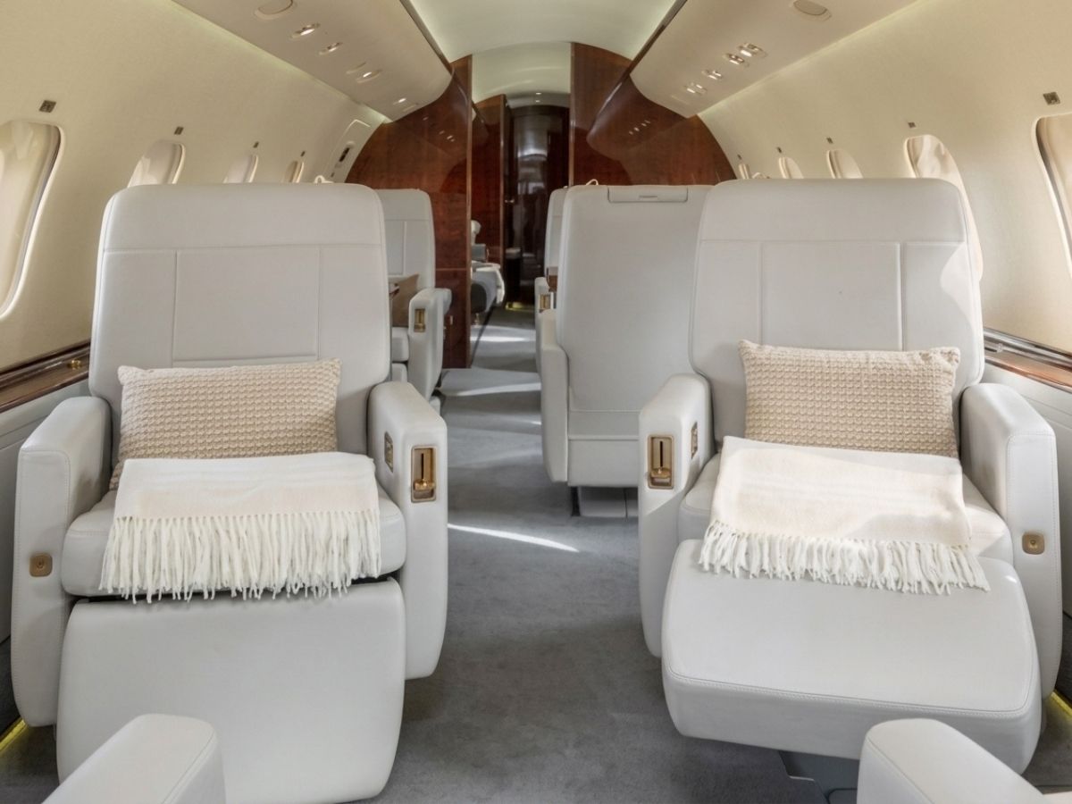 Butacas del interior del jet privado de Cristiano Ronaldo