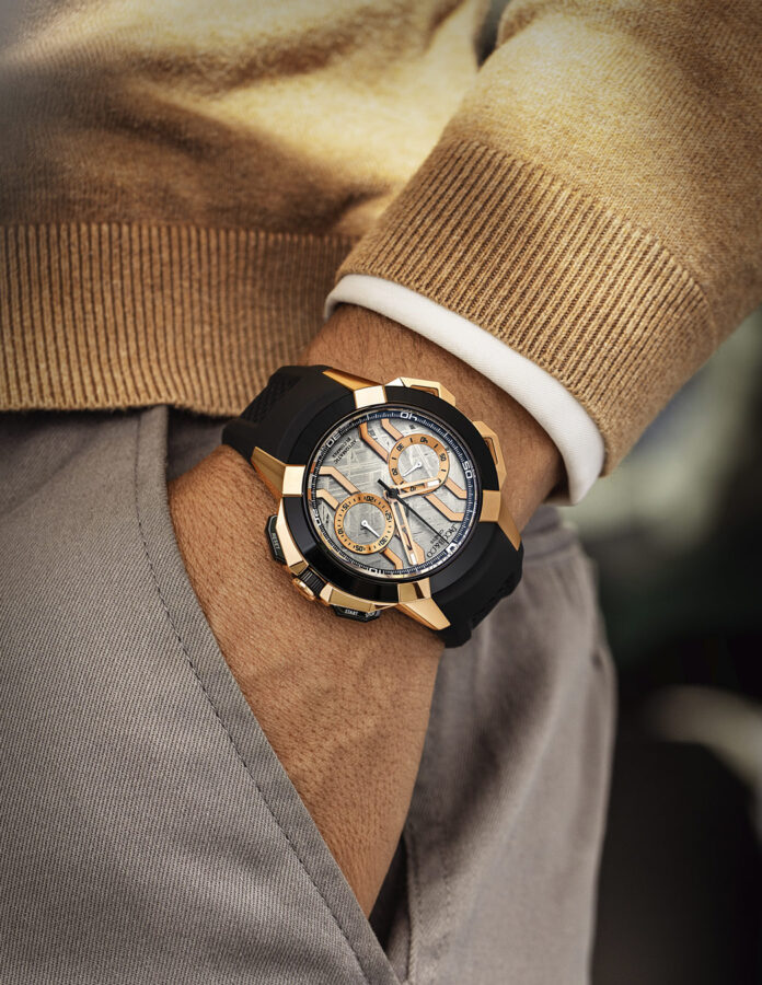 Reloj Jacob & Co. Epic X Chrono Meteor X Gold con esfera de meteorito