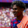 Lamine Yamal, partido amistoso de pretemporada entre el FC Basilea y el FC Barcelona
