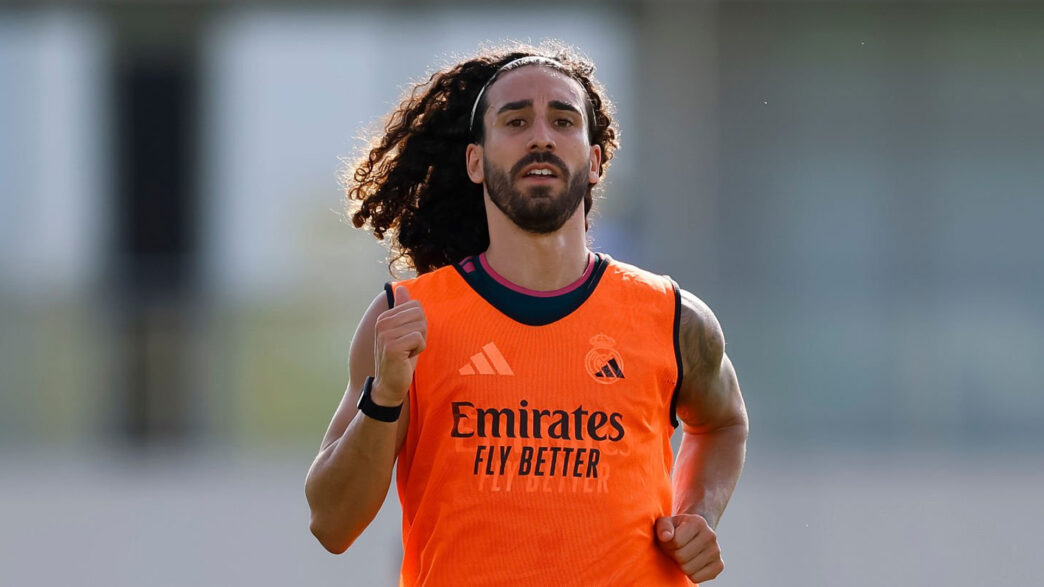 Marc Cucurella durante una sesión de entrenamiento el pasado el 10 de agosto de 2026 en Madrid.