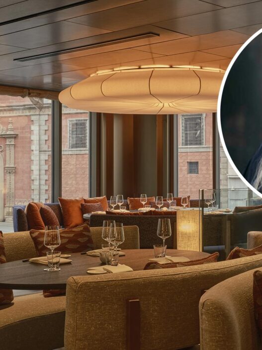 Natasha Hargan, directora de Nobu Hotel Madrid, junto al salón comedor del restaurante de la calle Alcalá