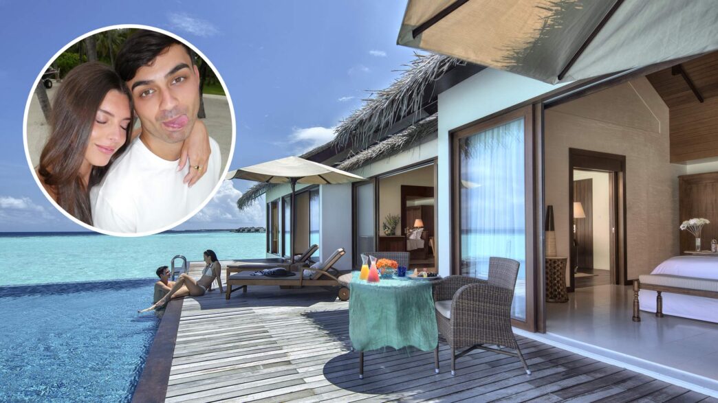 Pedri y su novia Alejandra Dorta de vacaciones en el hotel The Residence Falhumaafushi en Maldivas