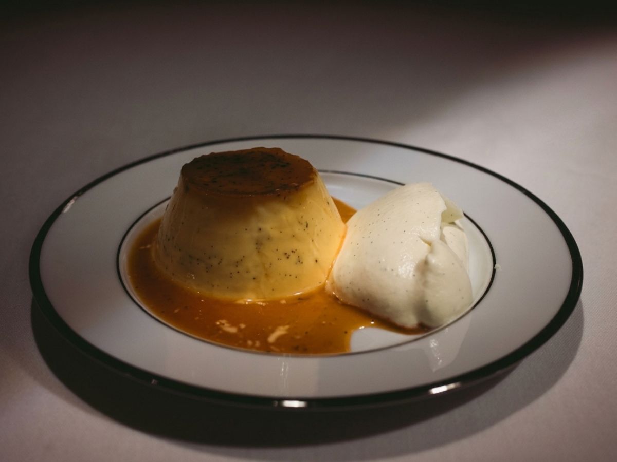 flan restaurante caja de cerillas