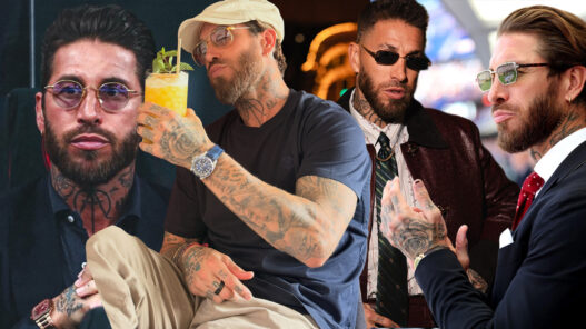 Collage que muestra a Sergio Ramos con diferentes relojes