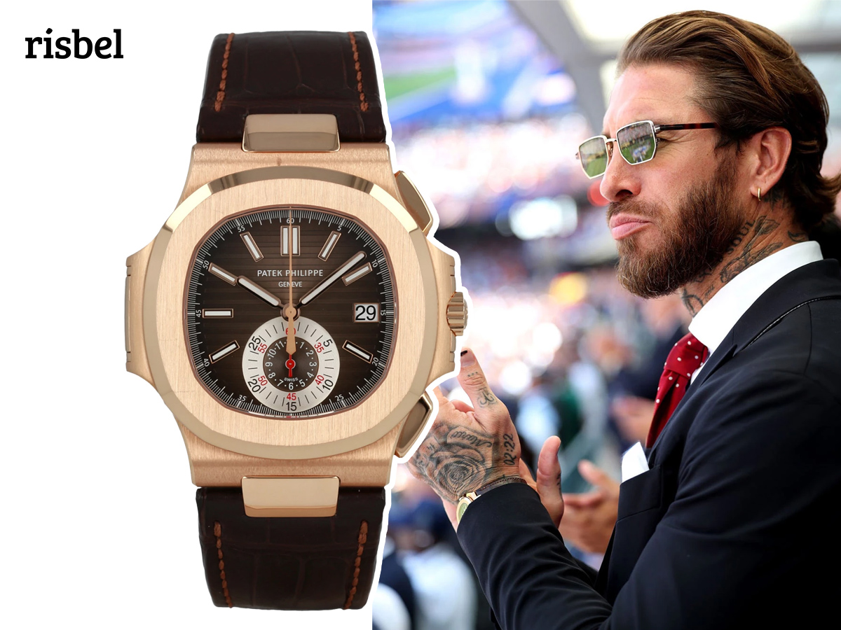 Sergio Ramos aplaude desde la grada en la final del Mundial 2026 con el Patek Philippe Nautilus 5980R de oro rosa y esfera marrón degradada