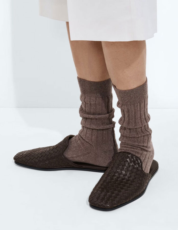 Zapatilla Palazzo de Bottega Veneta color café
