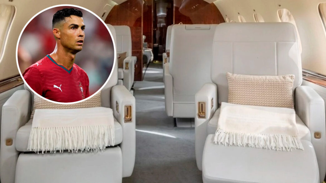 interior avión privado Cristiano Ronaldo