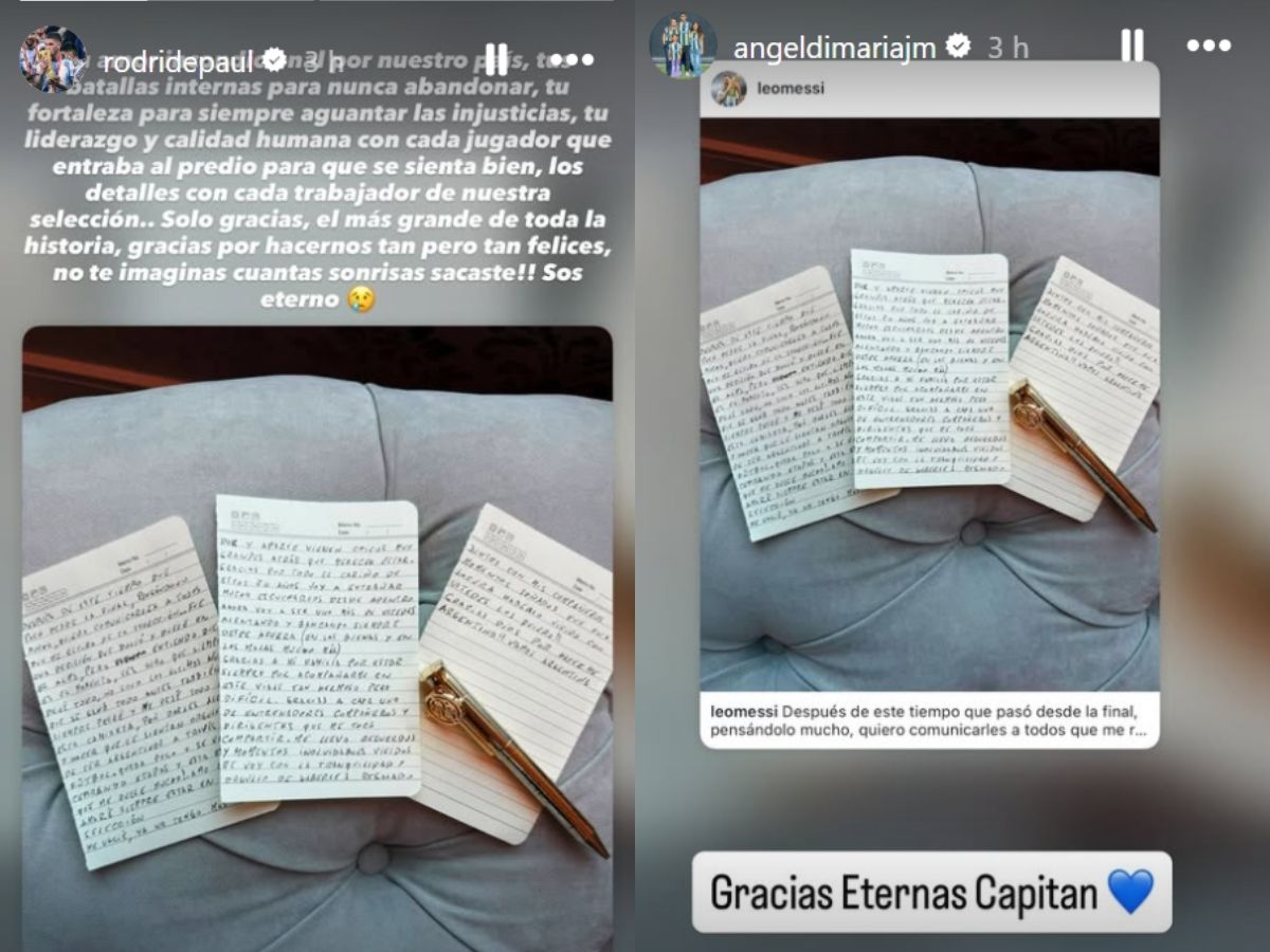 Mensajes de agradecimiento a Leo Messi