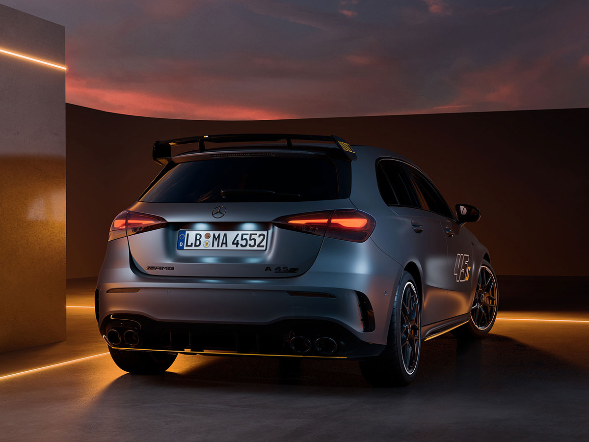 Vista trasera del Mercedes-AMG Final Edition del CLA 45 S