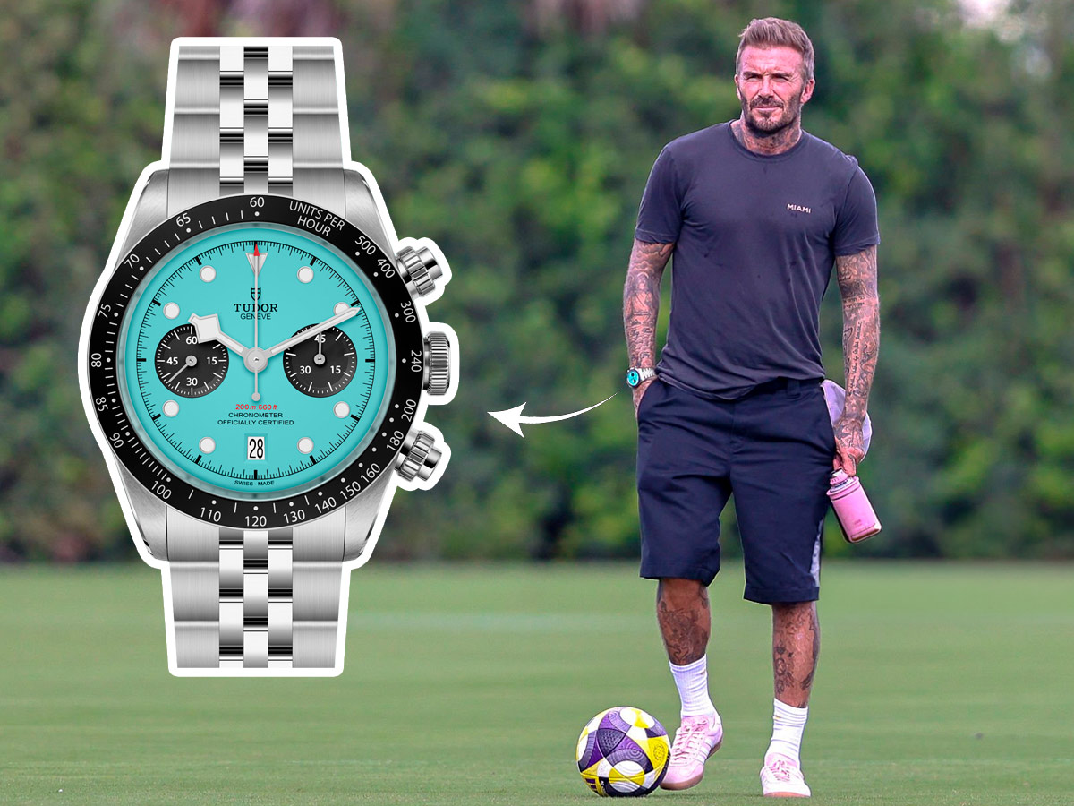 David Beckham entrenamiento Inter Miami 15 septiembre Tudor BlackBayChrono FlamingoBlue