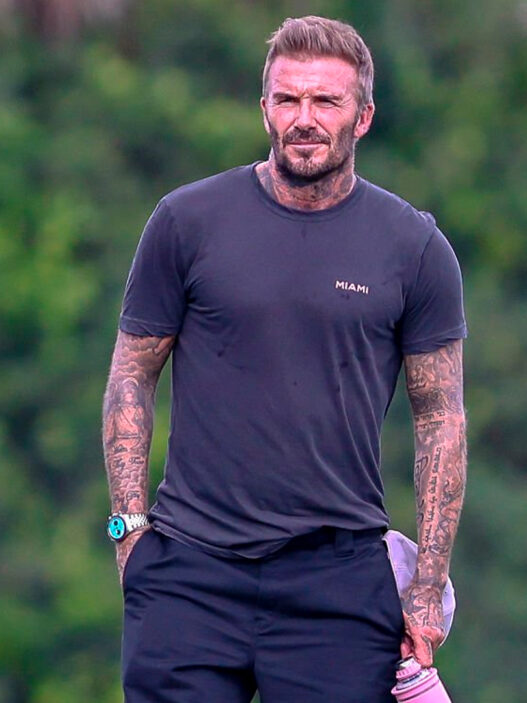 David Beckham entrenamiento Inter Miami 15 septiembre Tudor Black Bay Chrono FlamingoBlue