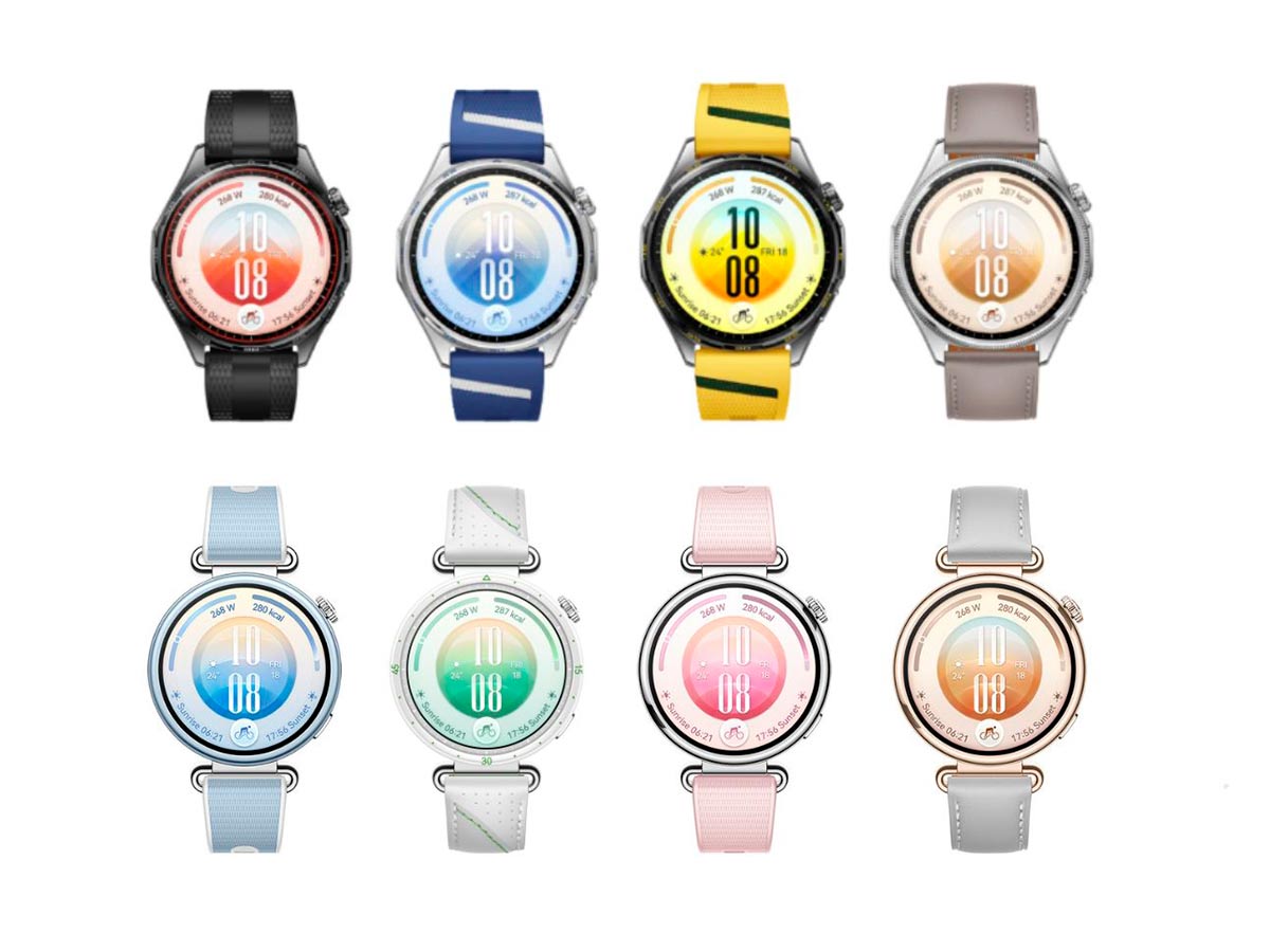 HUAWEI WATCH GT 7 de 46 mm y 41 mm en sus ocho combinaciones de color y correa
