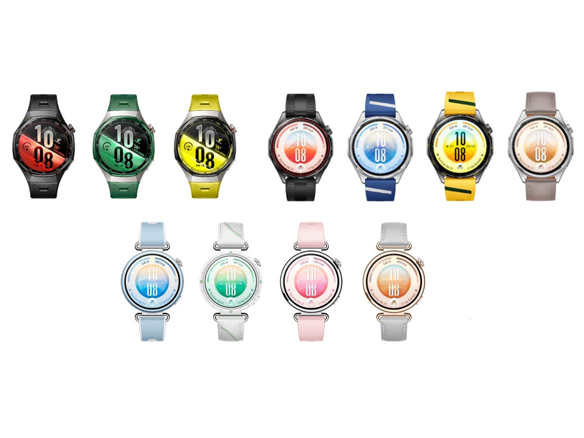 Gama completa HUAWEI WATCH GT 7 Series con los modelos Pro, 46 mm y 41 mm en todos sus colores