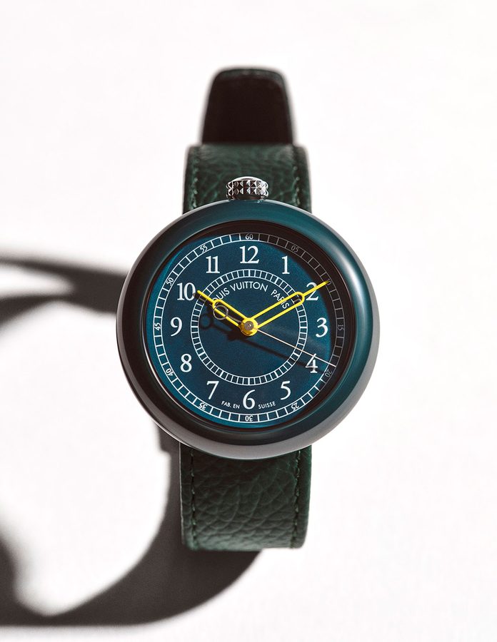 Reloj Monterey Ceramic de Louis Vuitton versión verde.