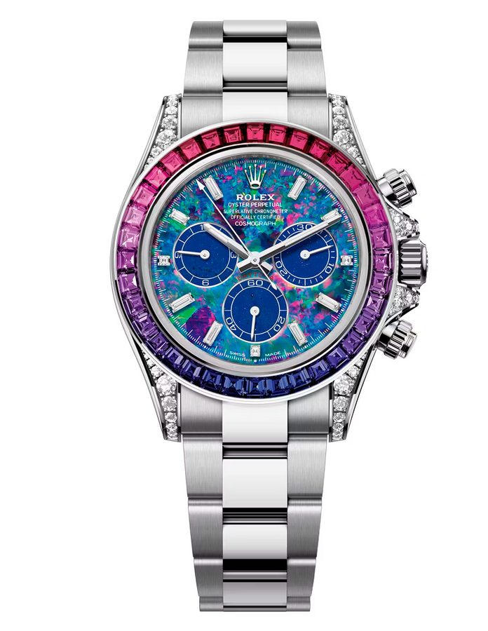 Rolex Winter Daytona platino esfera ópalo azul contadores lapislázuli