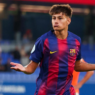 Foto de Brian Fariñas con el FC Barcelona