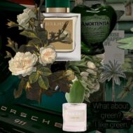 10 perfumes nicho con notas verdes que huelen a pura naturaleza y te harán cambiar de fragancia este otoño collage en tonos verdes con perfumes y naturaleza