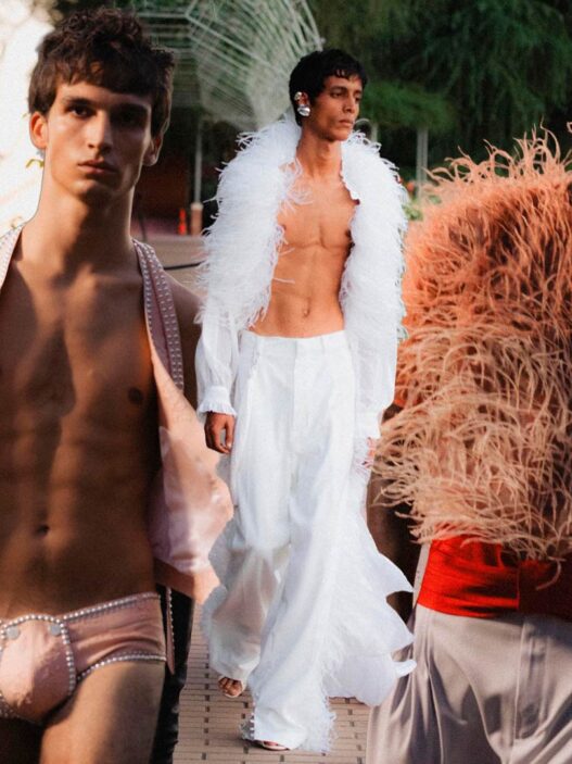 desfile Arcadia de Palomo Spain primavera verano 2027 en Mercedes-Benz Fashion Week Madrid