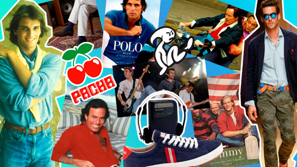 collage evolución del pijo español de los años 80 a la actualidad